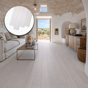 Parquet Prefinito in Rovere Gold Sbiancato Garbelotto Spazzolato Verniciato Bisellato 11x150x1600 mm – Lotto 12 mq