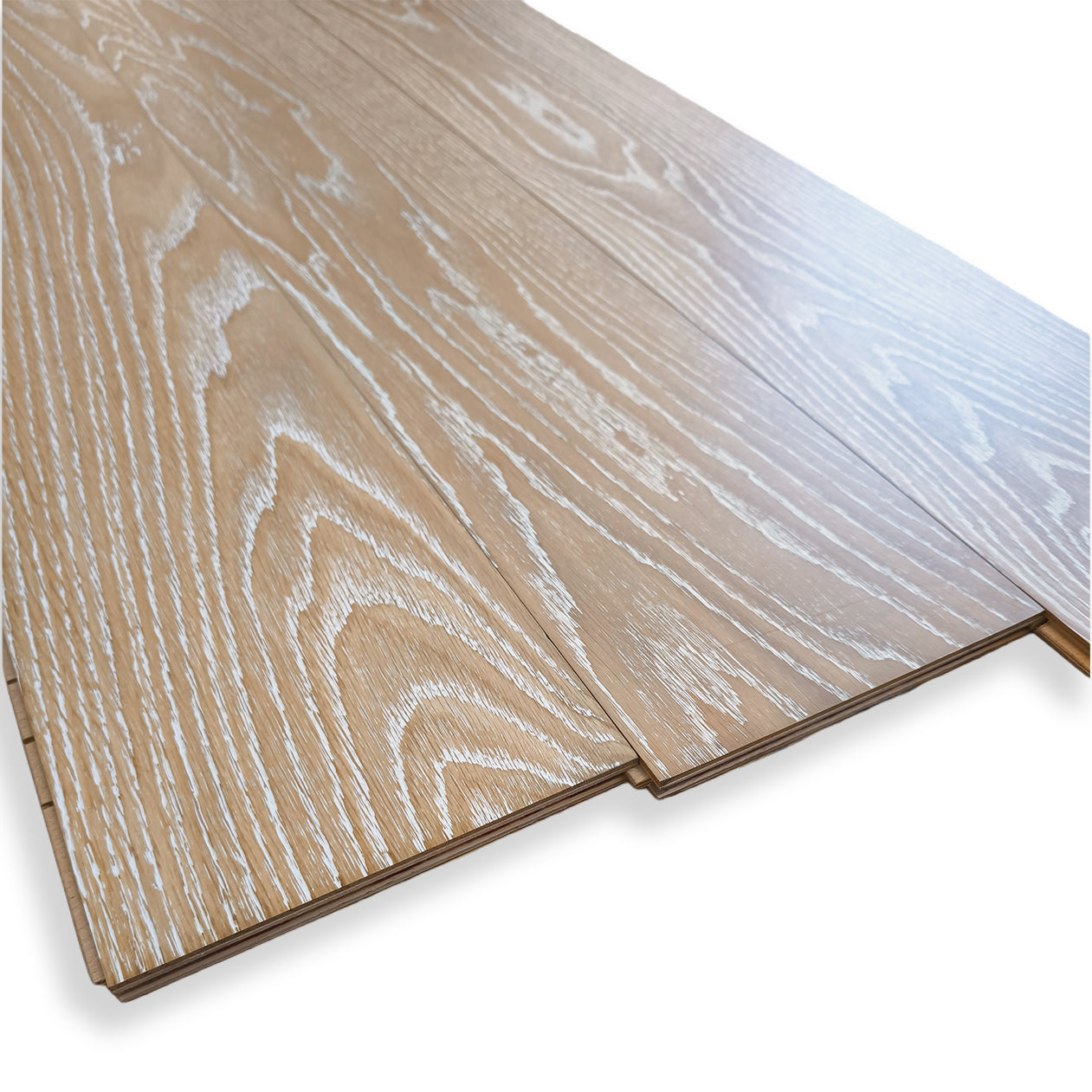 Parquet Prefinito in Rovere Decapato Bianco Garbelotto Spazzolato Verniciato Senza Bisello 14x190x1600/1990 mm – Lotto 26 mq