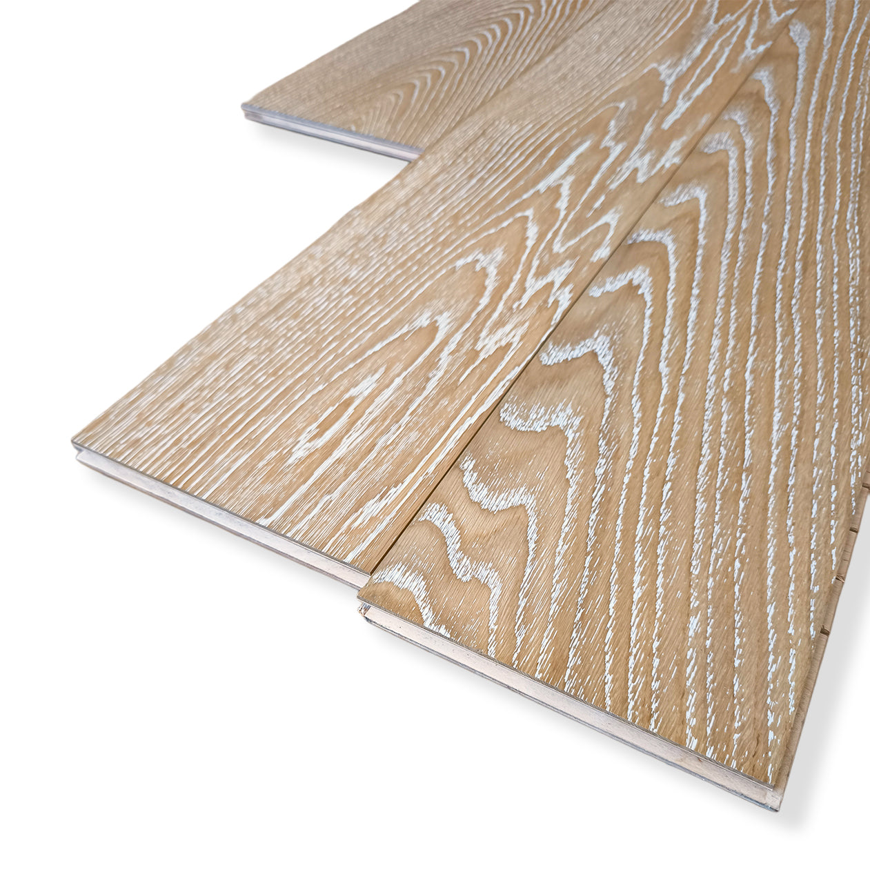 Parquet Prefinito in Rovere Decapato Bianco Garbelotto Spazzolato Verniciato Senza Bisello 14x190x1600/1990 mm – Lotto 26 mq
