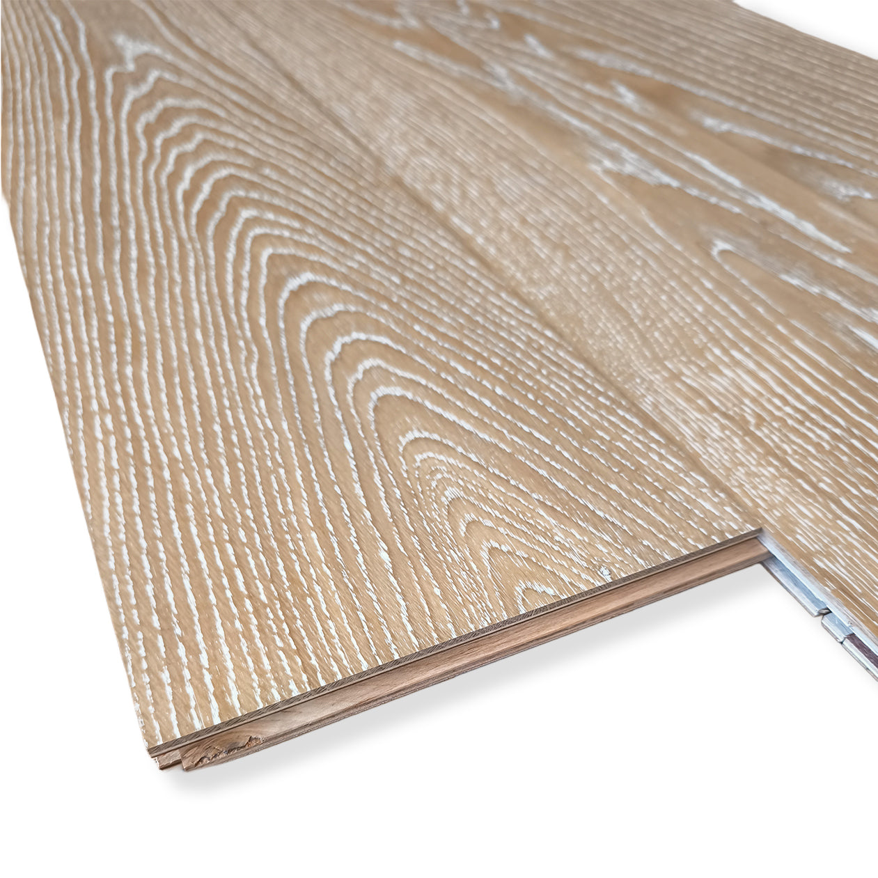 Parquet Prefinito in Rovere Decapato Bianco Garbelotto Spazzolato Verniciato Senza Bisello 14x190x1600/1990 mm – Lotto 26 mq