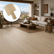 Parquet Prefinito in Rovere Garbelotto Spazzolato Verniciato Bisellato 4 Lati 14x140x2400 mm – Lotto 11 mq