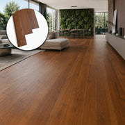 Parquet Prefinito Garbelotto in Teak Verniciato Effetto Olio Naturale Spazzolato Senza Bisello 10x143x1200/1500 mm – Lotto 17 mq