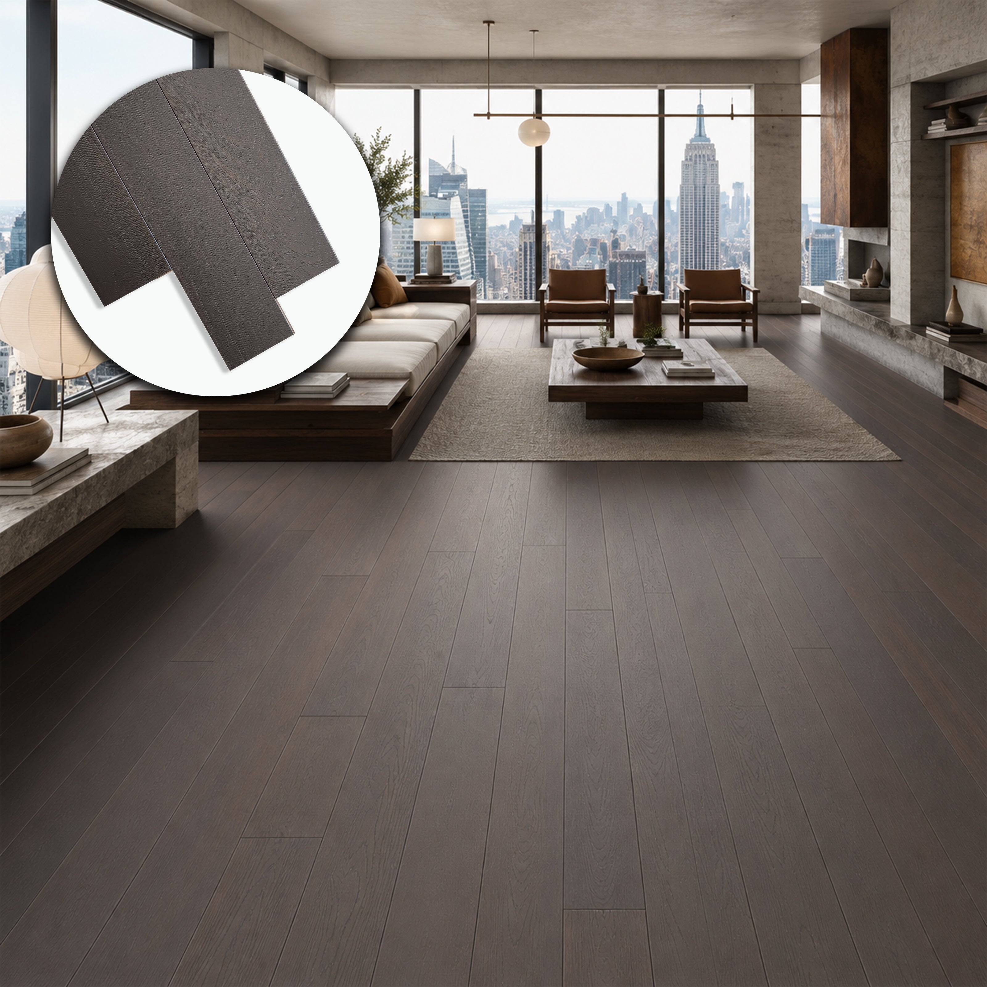 Parquet Prefinito in Wengé Elegant Garbelotto Spazzolato Verniciato Opaco Bisellato 14x115x700/2140 mm – Lotto 18 mq