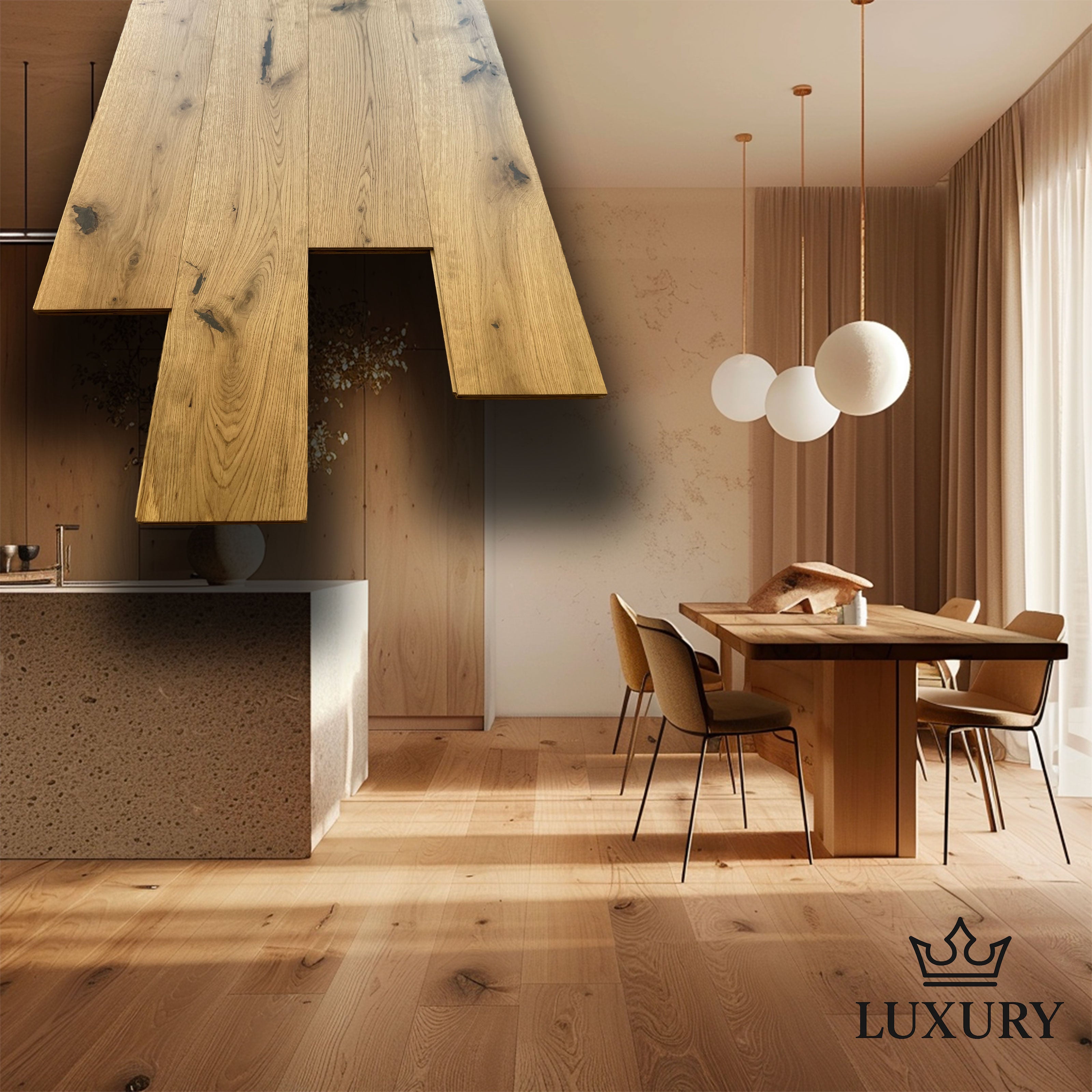 €44,99MQ *STOCK LUXURY* + Lotti da 62mq Maxilistone in ROVERE prefinito spazz. 15x180x2400mm (3mm nobile) - Eternal Parquet