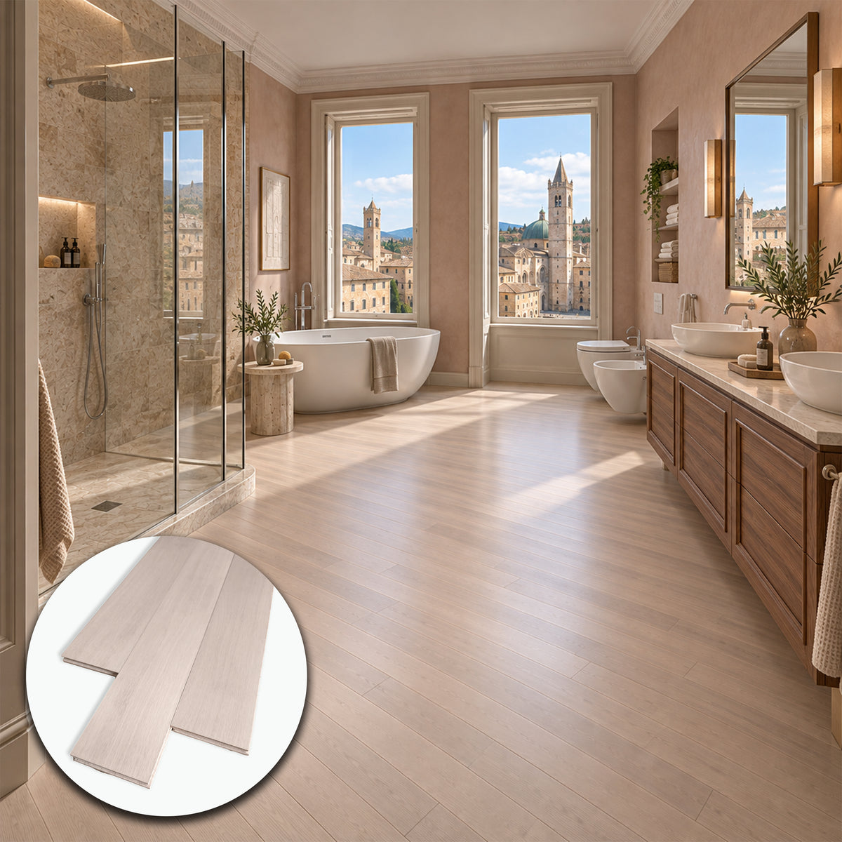 Parquet Prefinito Rovere Neve Light Garbelotto ListoFloor Maxi 800x90x9 mm – Verniciato Senza Bisello, Stock 51 m²