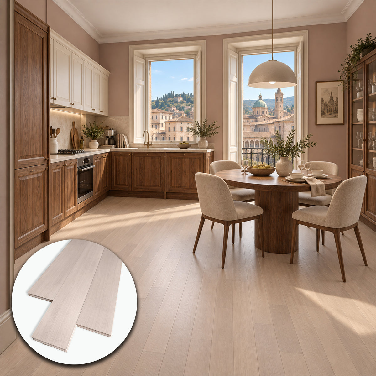 Parquet Prefinito Rovere Neve Light Garbelotto ListoFloor Maxi 800x90x9 mm – Verniciato Senza Bisello, Stock 51 m²