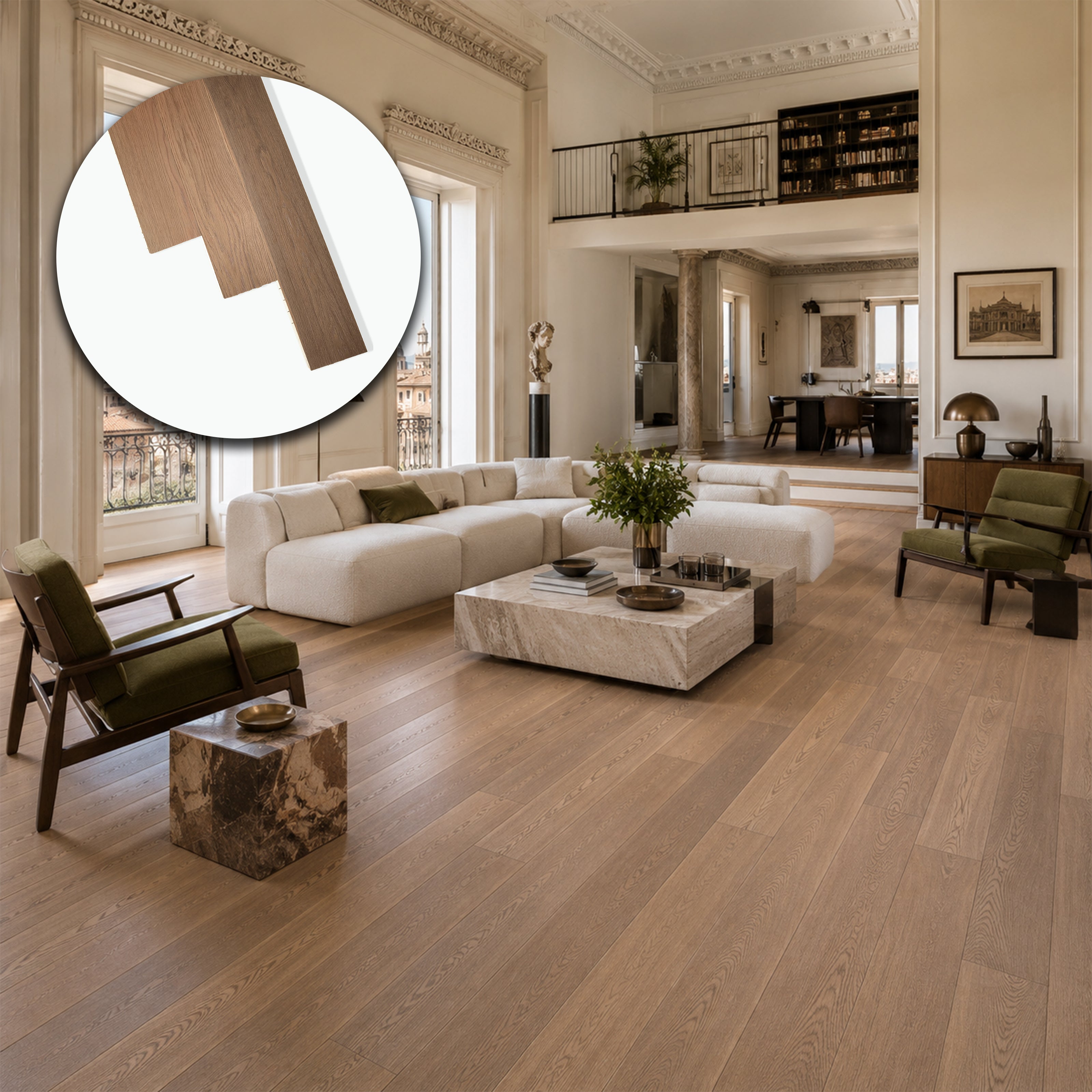 Parquet Prefinito in Rovere Brunito Garbelotto Stonalizzato Spazzolato Verniciato Senza Bisello 16x160x1260/2110 mm – Lotto 15 mq