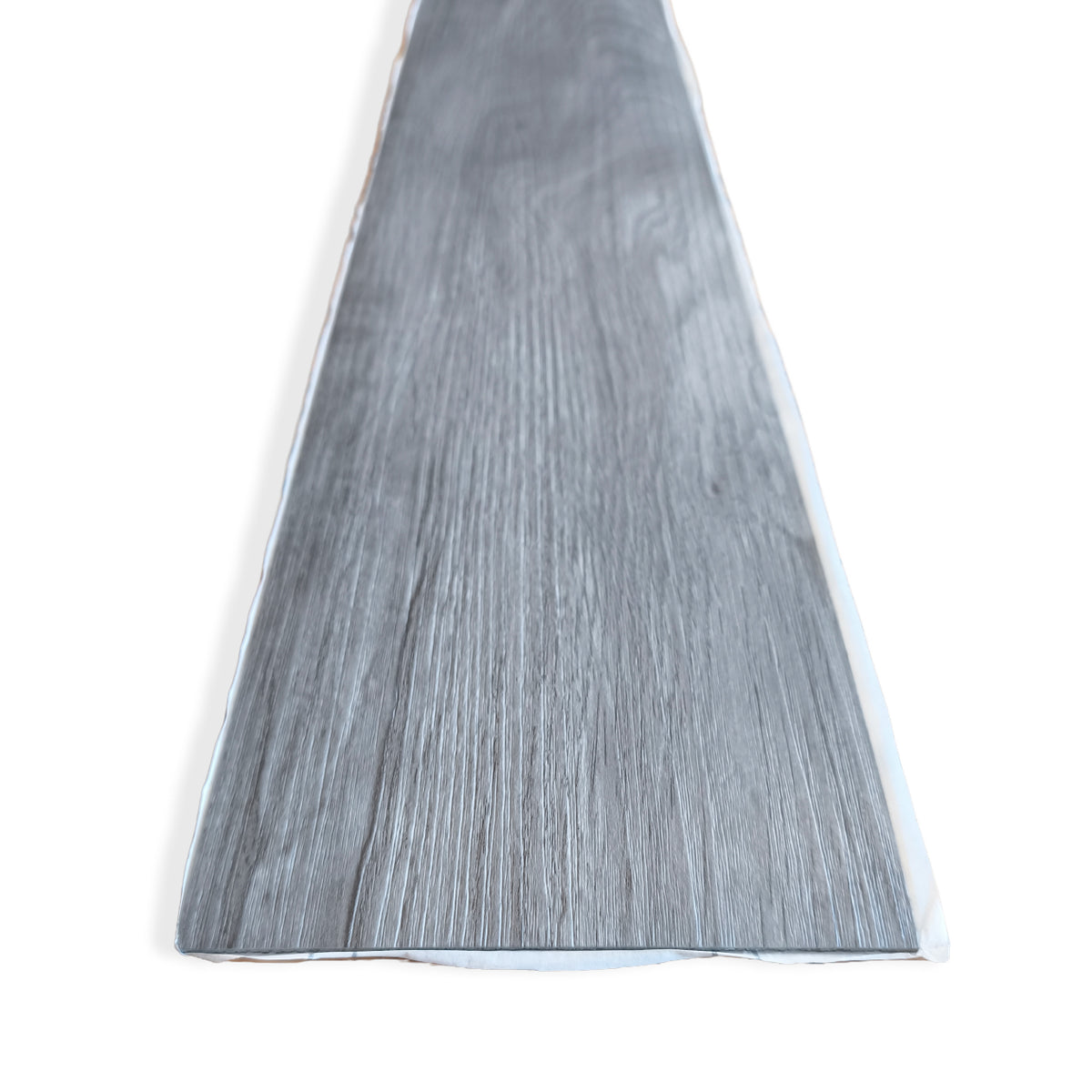 Pavimento LVT Autoadesivo Effetto Rovere Grigio Perla 914x152x2 mm – Antigraffio, Resistente all'Acqua e Ignifugo