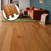 €21,99mq * STOCK GARBELOTTO * Lotto da 14mq di Maxilistone prefinito in legno vern. ROVERE CUOIO 9x120x700/1000 (3mm nobile) - Eternal Parquet