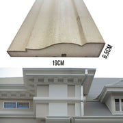 €16,99ml *** STOCK ***. Pacco da 14ml di cornice decorativa in XPS Resinata per esterno 19X6,5X200cm  PD136 - Eternal Parquet