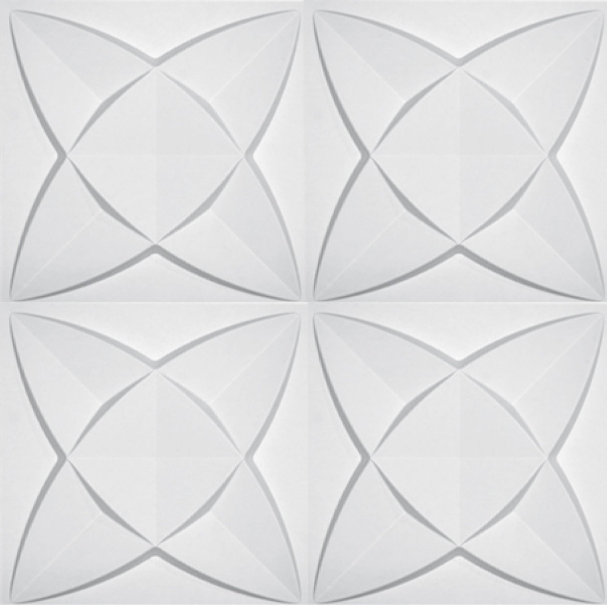 €1,99 Pannello in fibra naturale a parete 3D, rivestimento di lusso 3D 50X50cm BIANCO verniciabile PETALI - Eternal Parquet