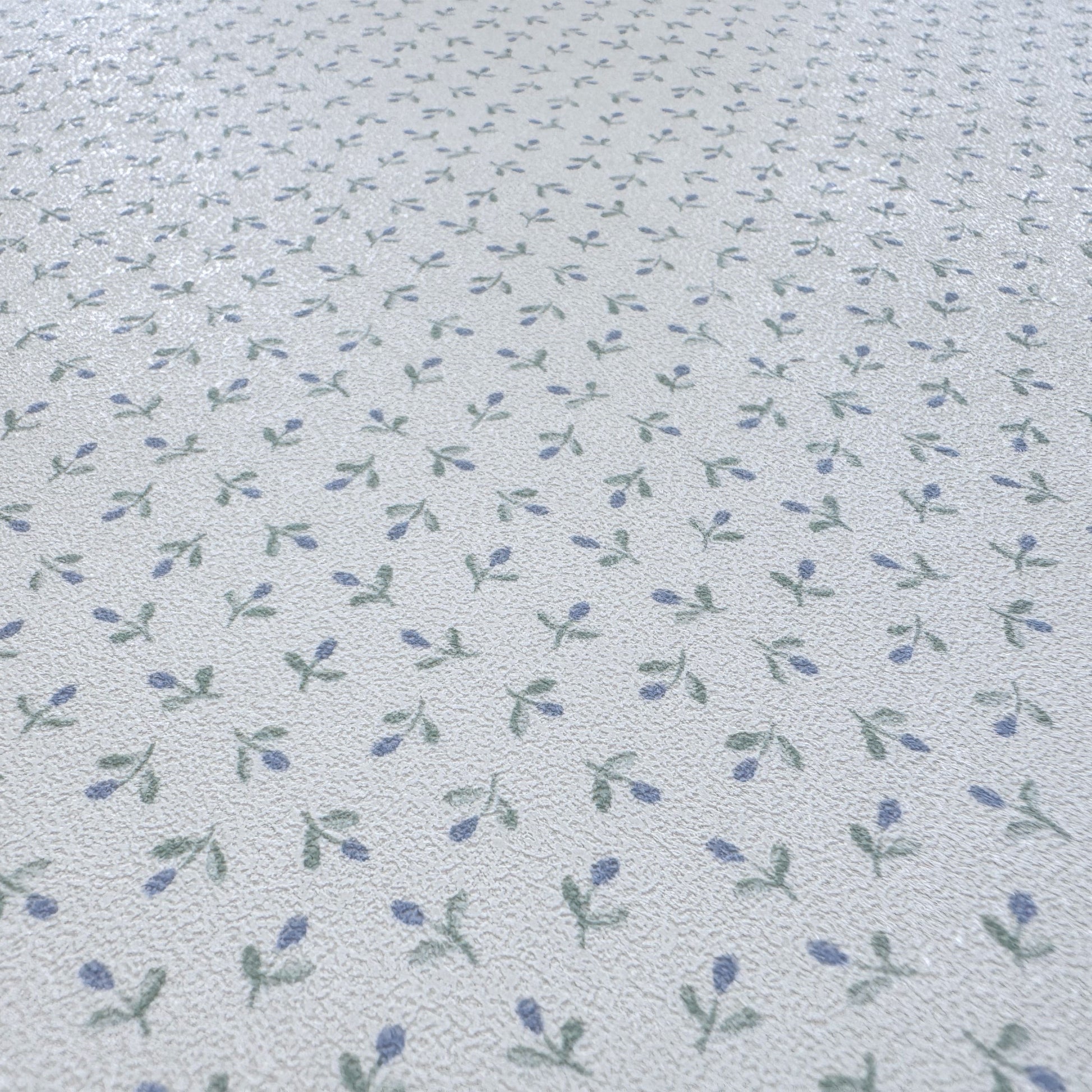 SUPER STOCK €0,56 al mq  - Rotolo da 5,2mq (10x0,52mt) di Carta da Parati vinilica Top Quality lavabile FIORELLINI BLU - Eternal Parquet