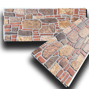 CAPPOTTO esterno - interno Pannello STYROFOAM e PIETRA MISTA 120x50cm spess. 4cm "con incastri" - Eternal Parquet