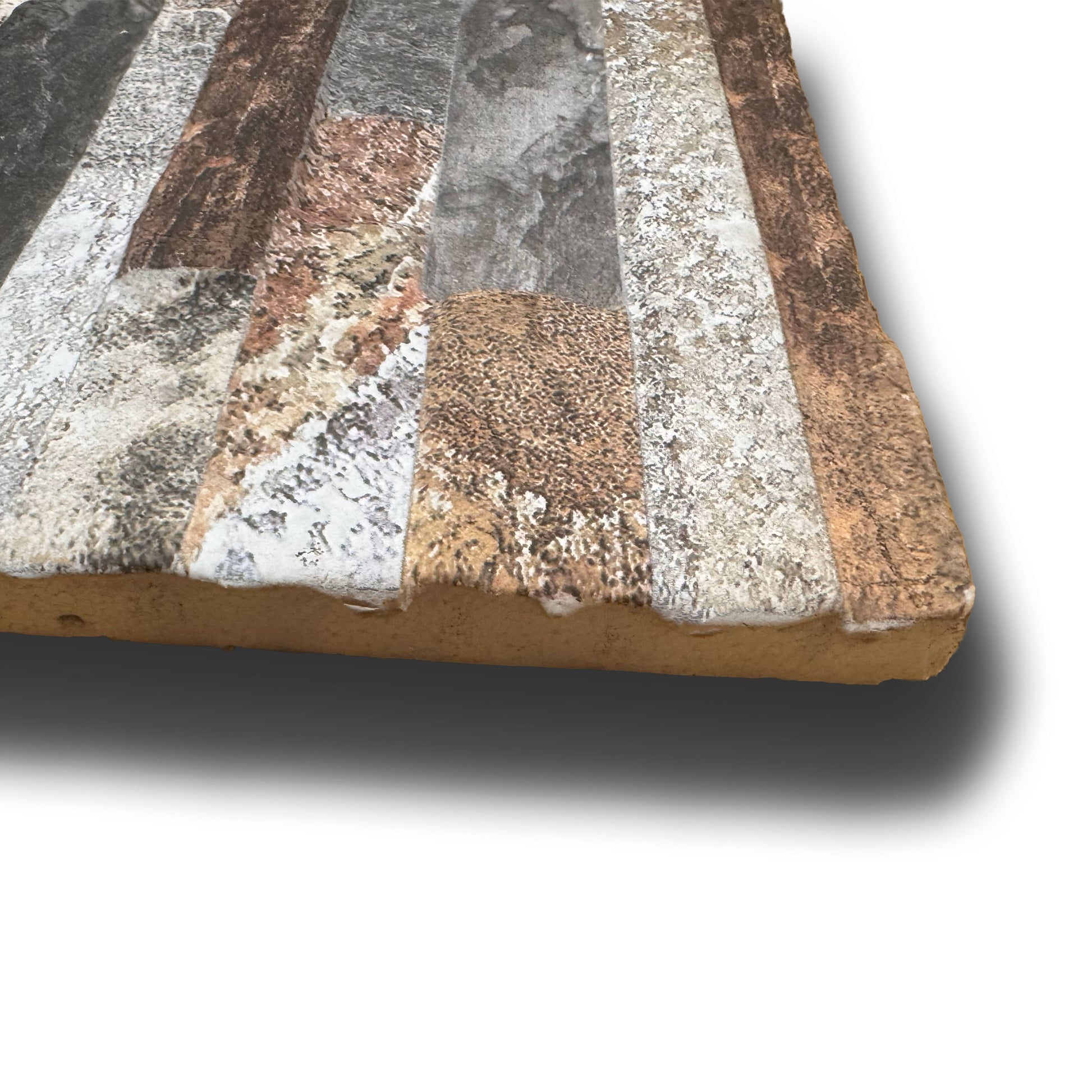 CAPPOTTO esterno - interno isolante in STYROFOAM 3D sp.2cm (120x30cm) con sabbiatura e malta Pietra mista - Eternal Parquet