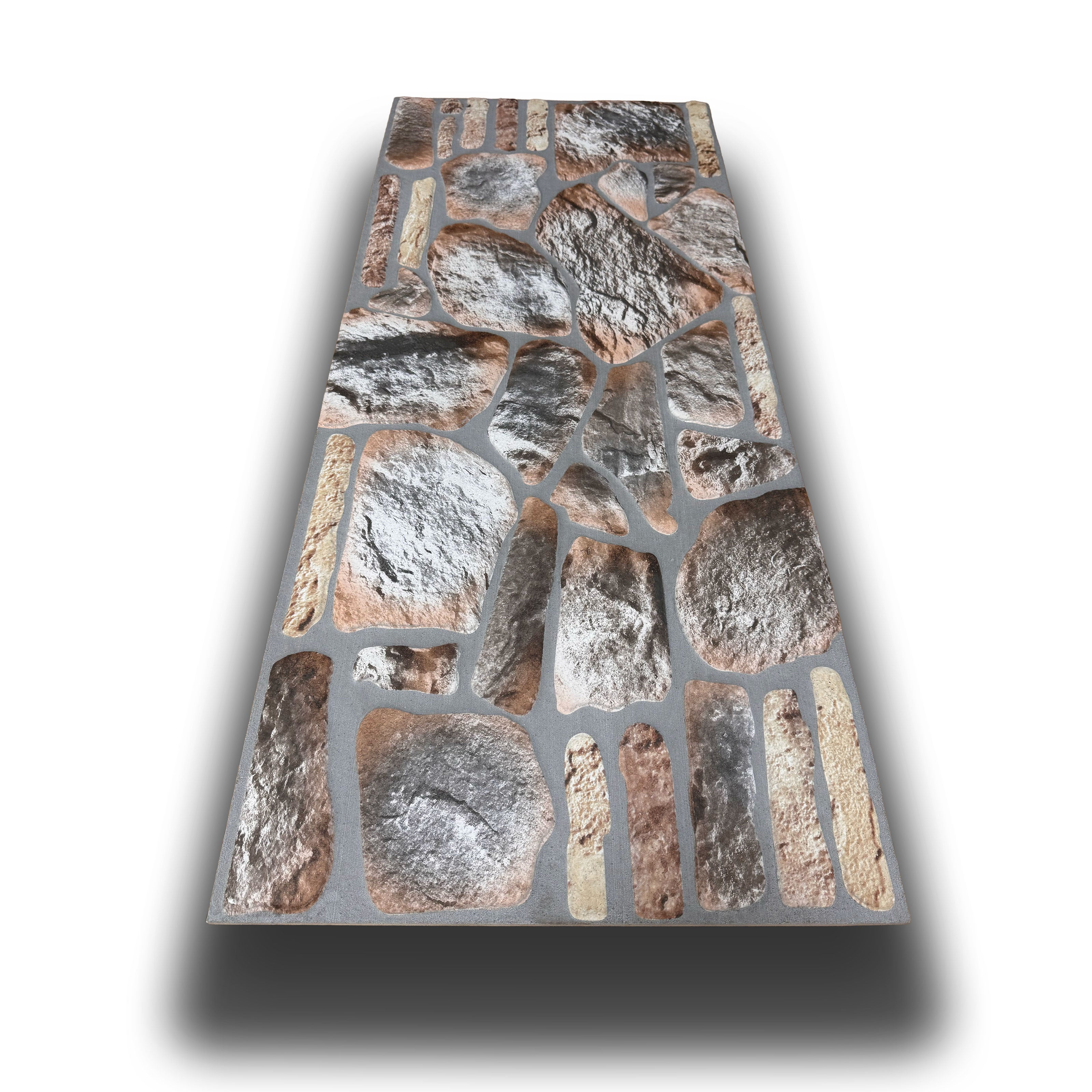 CAPPOTTO esterno - interno isolante in STYROFOAM 3D (120x50cm) con resine e malta Pietra Patinata