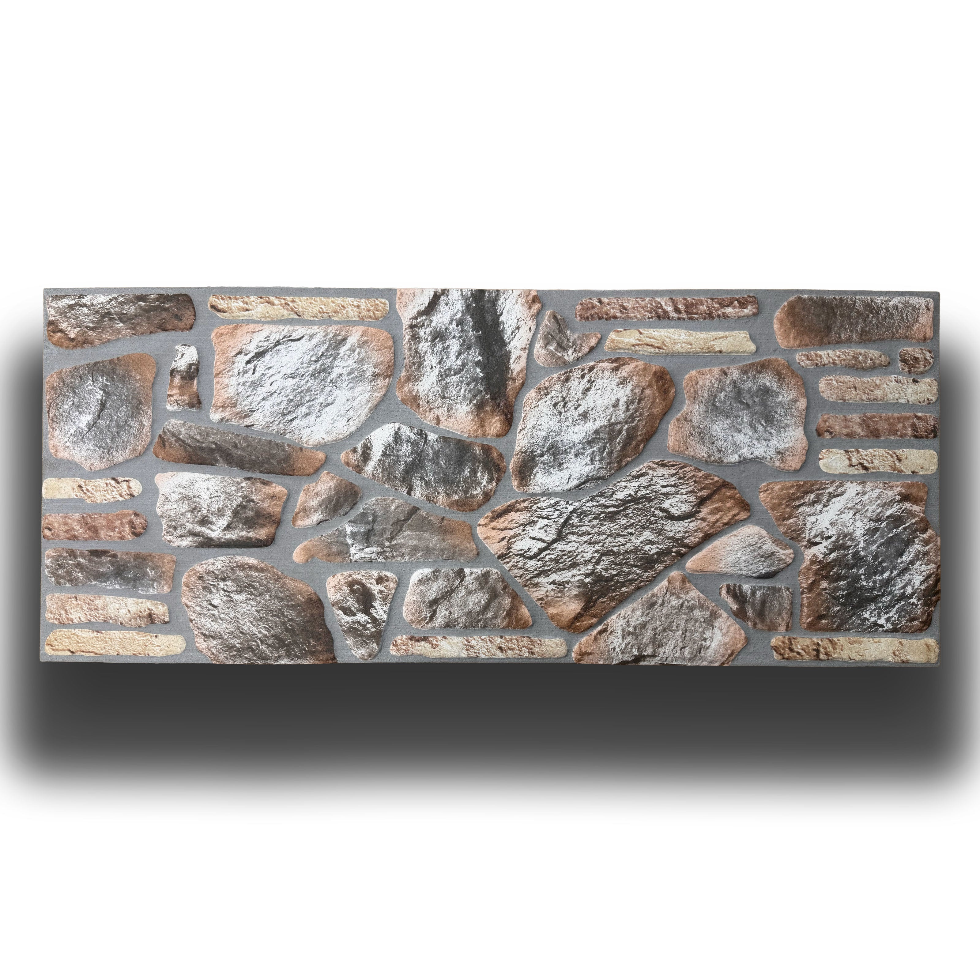 CAPPOTTO esterno - interno isolante in STYROFOAM 3D (120x50cm) con resine e malta Pietra Patinata