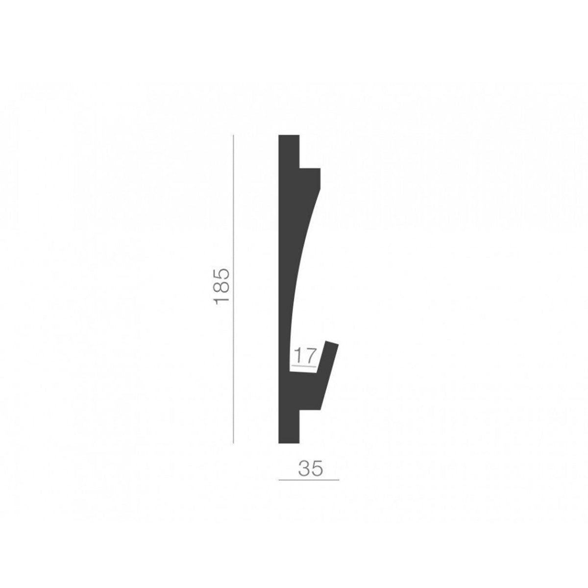 €9,99 a barra *** STOCK *** Pacco da 12 barre di cornice XPS  Con alloggio LED 25X180x1150 KD404 - Eternal Parquet