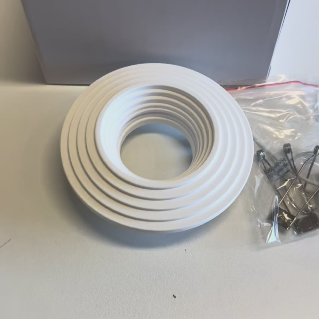 Charger la vidéo : *EN STOCK* n° 10 Supports de spots encastrés en plâtre céramique, diamètre 120 mm, 35 W, GU10, IP20 