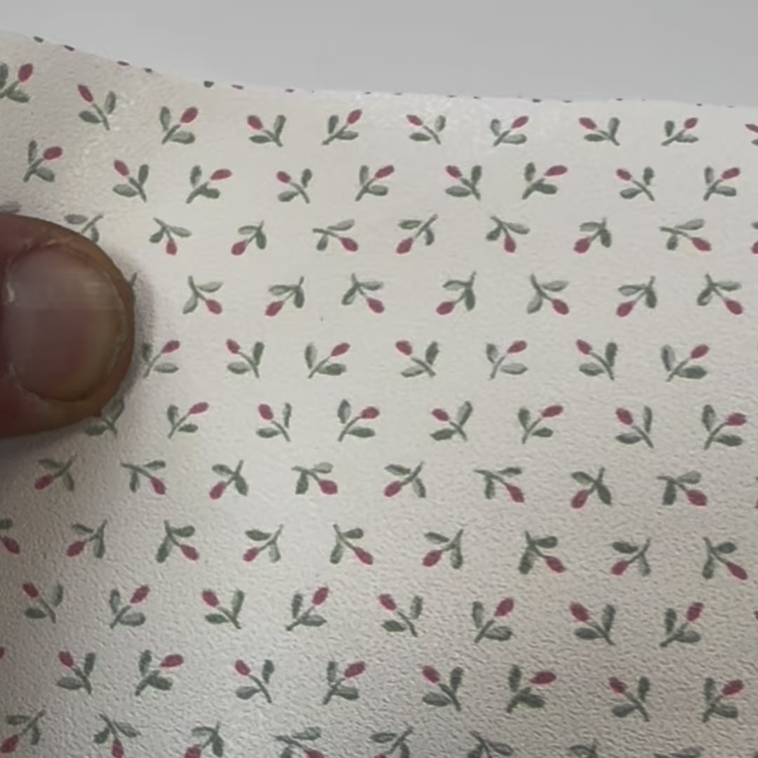 Carica video: SUPER STOCK €0,56 al mq  - Rotolo da 5,2mq (10x0,52mt) di Carta da Parati vinilica Top Quality lavabile FIORELLINI ROSSI