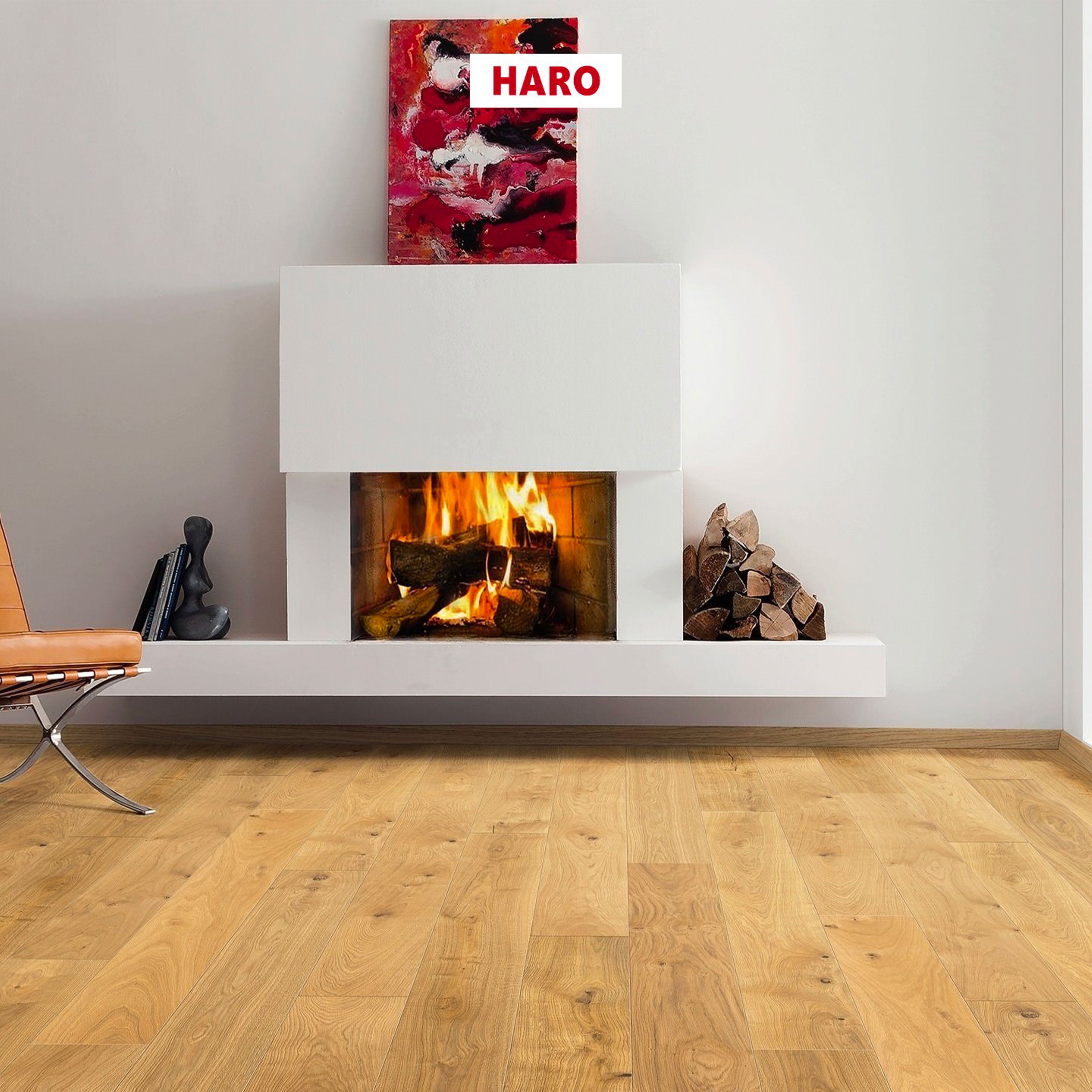 €54,90mq *HARO LIMITED EDITION* Pacco da 2,52mq Parquet MAXILISTONE in rovere Sauvage Spazz. ad OLIO 13,5X180X1750 (3,5mm nobile)