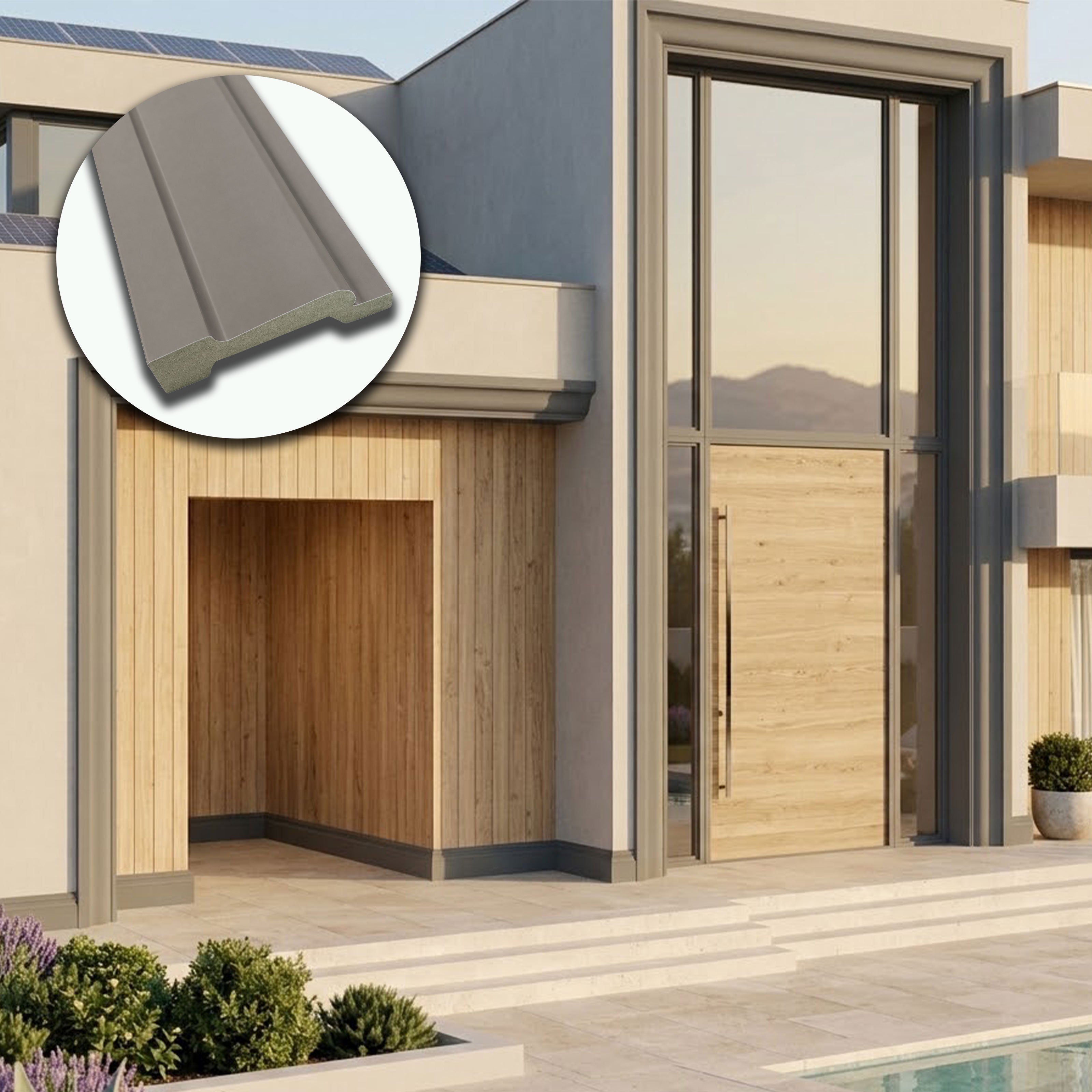 Cornice - profilo - battiscopa per ESTERNO Decorest in polistrutturato inscalfibile 100x25mm (prezzo al metro)