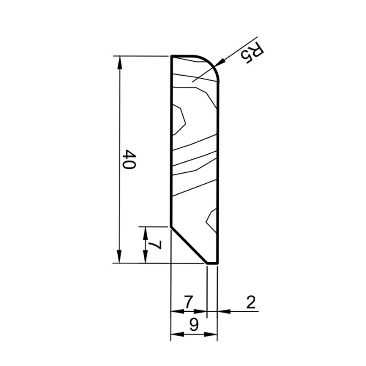 bancale da 100 ML di Battiscopa PREMIUM in legno MASSELLO BC 40x9mm laccato bianco liscio