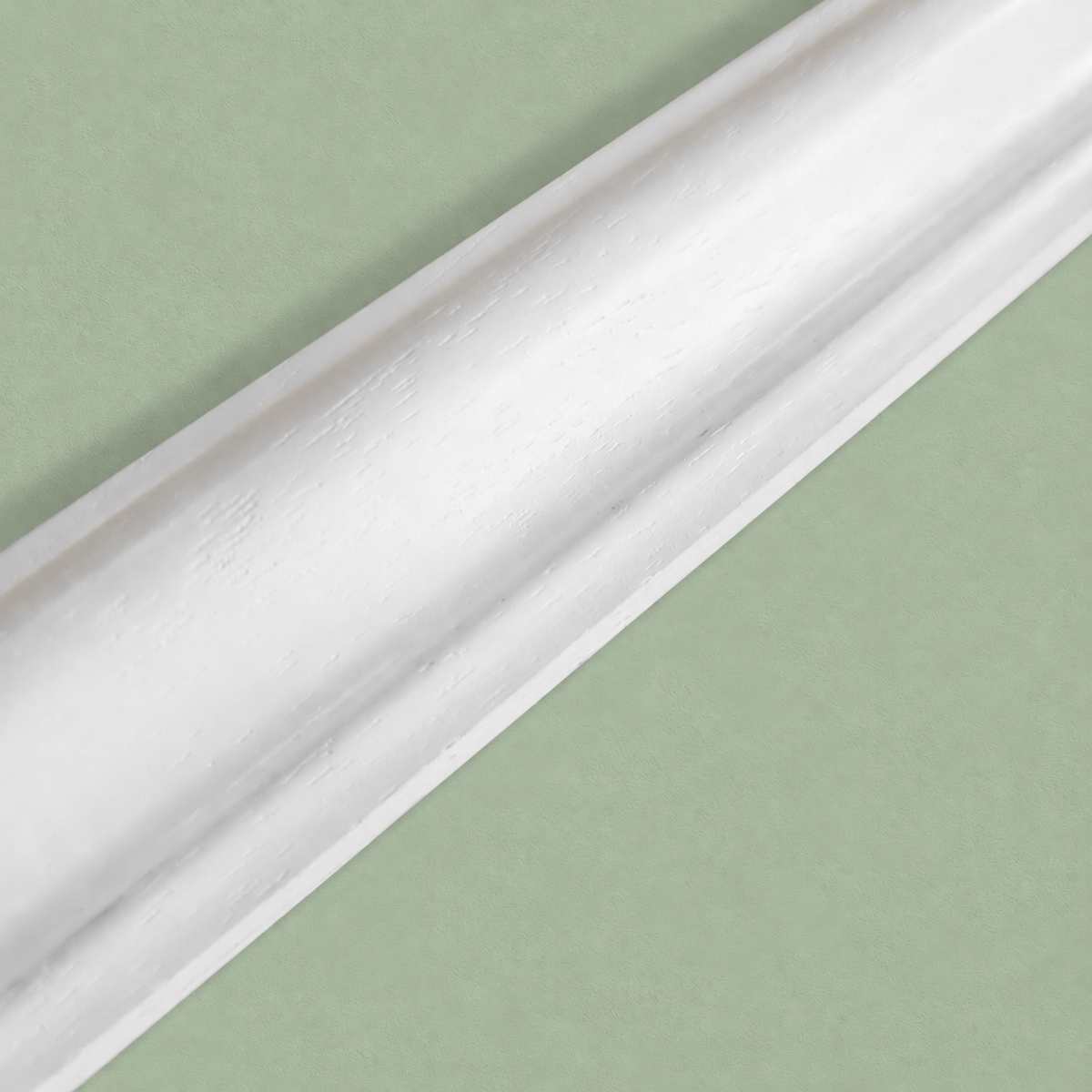 Profilo Bugna per Boiserie in Legno Massello di Ayous Bianco Laccato 30x18 mm con Gola 4x6 mm – Barra da 2,25 m