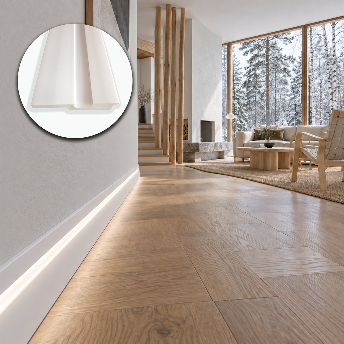 Profilo LED da Incasso per Cartongesso in Polimero 17x100x2700 mm – JX184 – Venduto al Metro Lineare