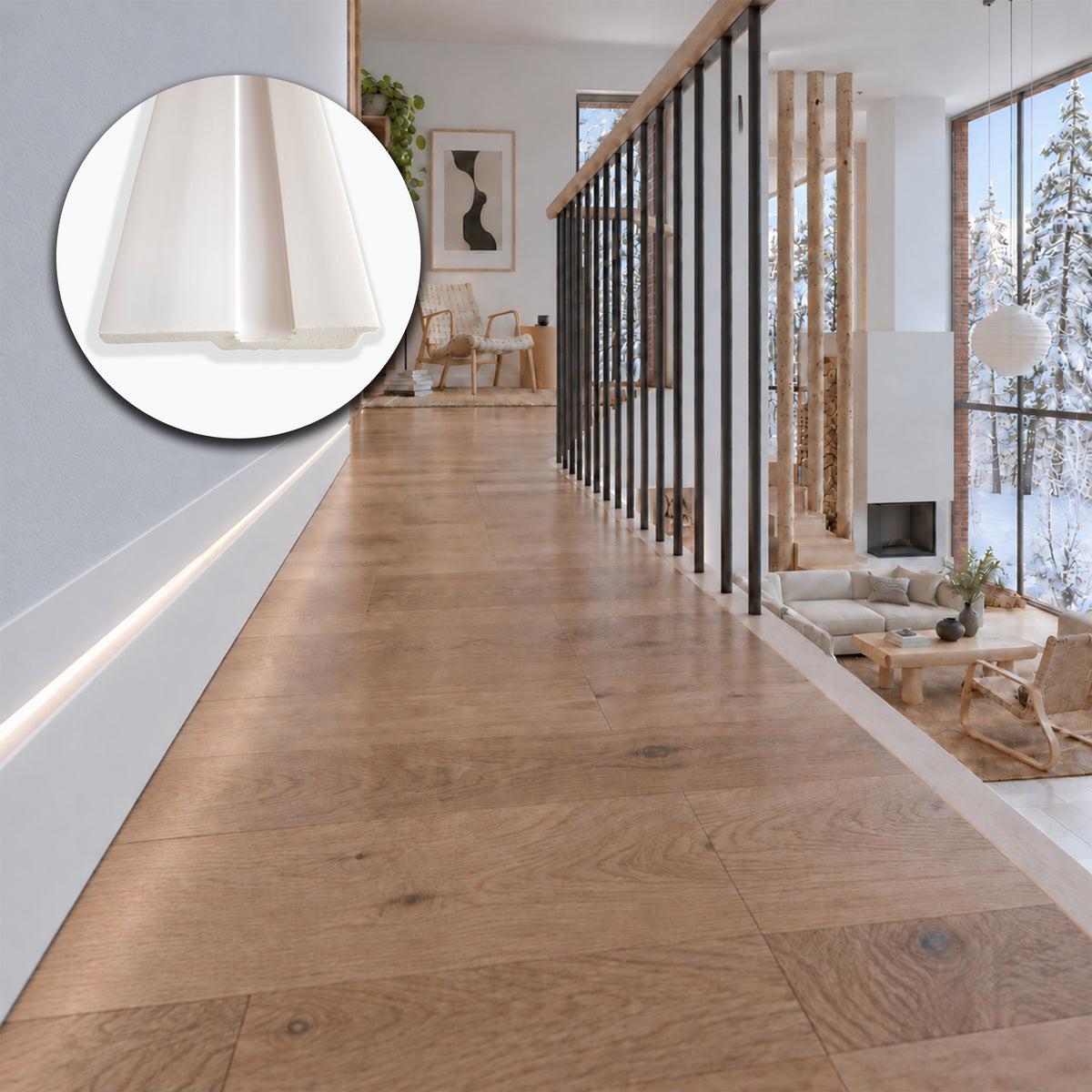 Profilo LED da Incasso per Cartongesso in Polimero 17x100x2700 mm – JX184 – Venduto al Metro Lineare