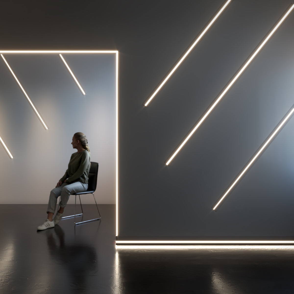 Profilo LED da Incasso per Cartongesso in Polimero 17x80x2700 mm – JX183 – Venduto al Metro Lineare