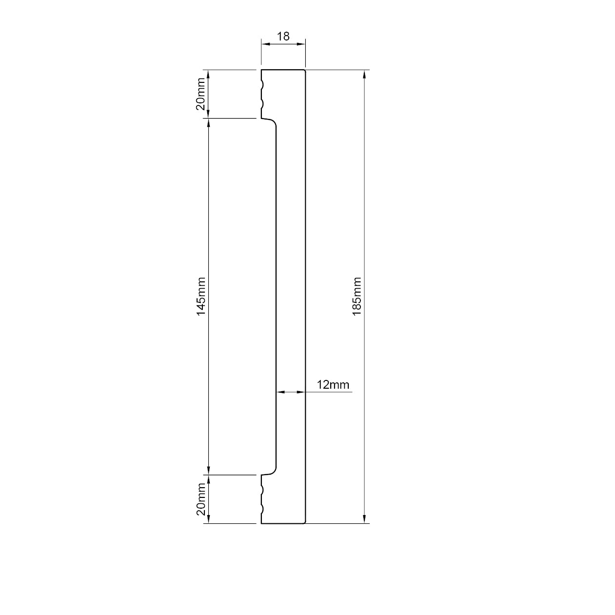 Cornice per Esterno in Polimero HPS 185x18x2500 mm – JH27 – Venduta al Metro Lineare