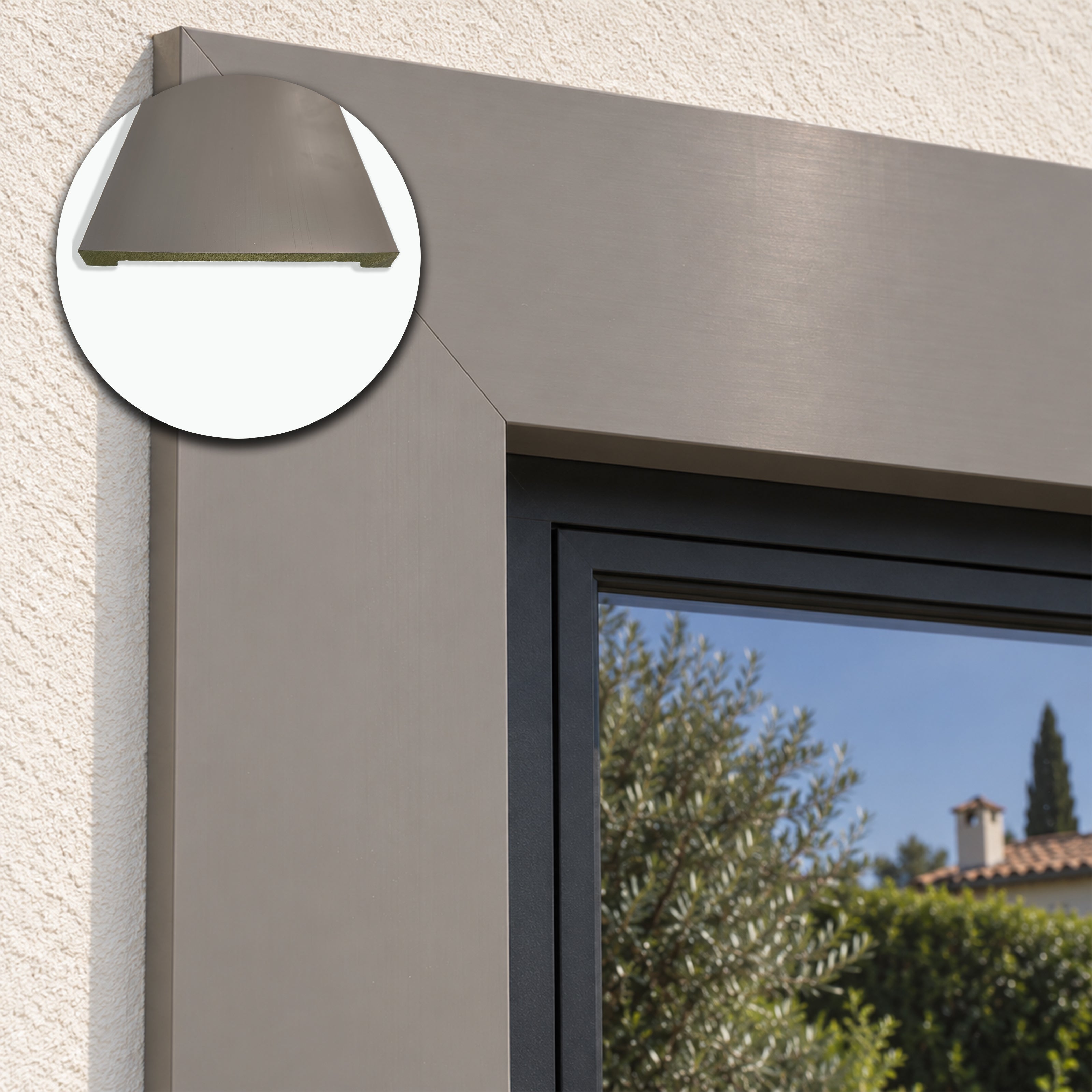Cornice per Esterno in Polimero HPS 185x18x2500 mm – JH27 – Venduta al Metro Lineare