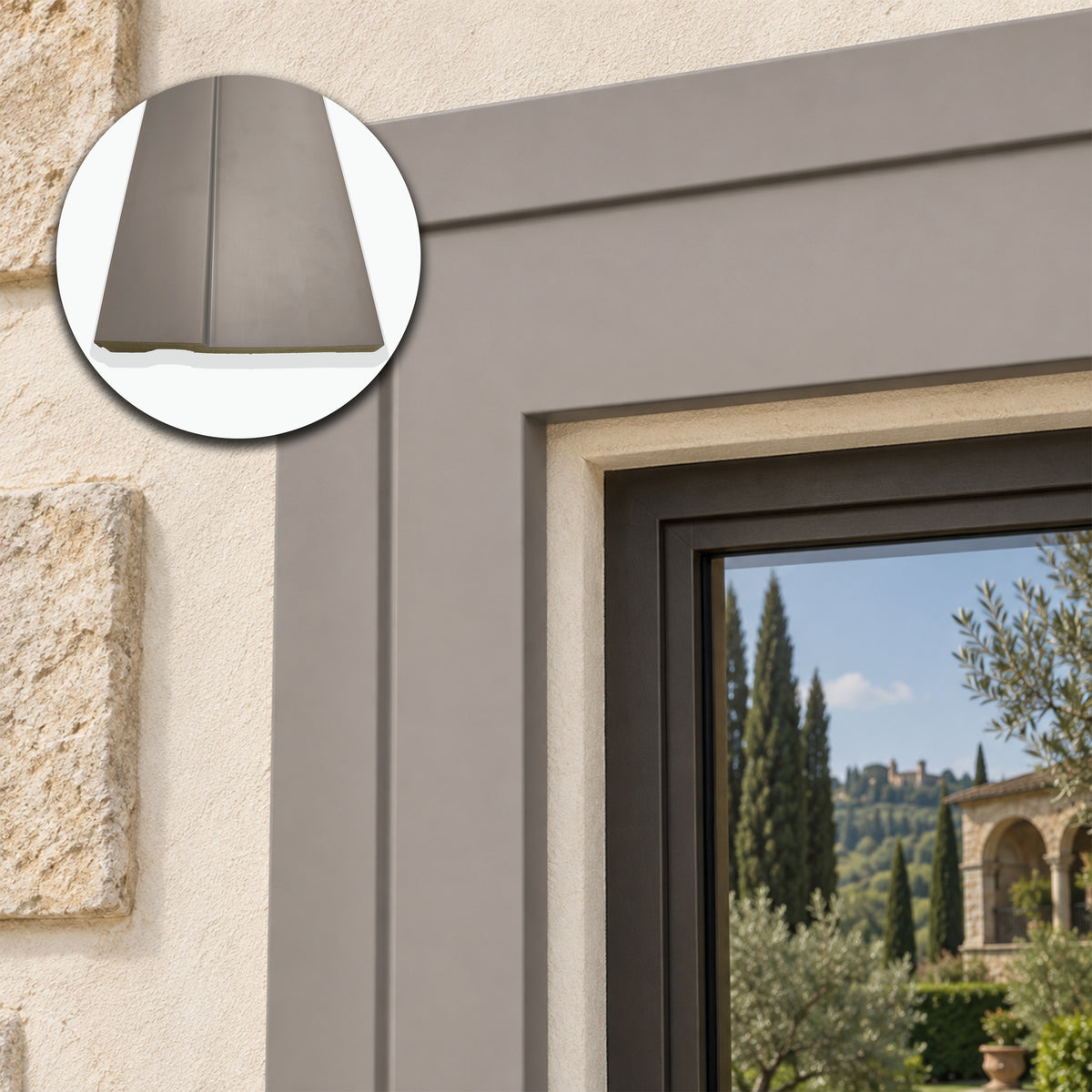 Cornice per Esterno in Polimero HPS 135x22x2500 mm – JH30 – Venduta al Metro Lineare