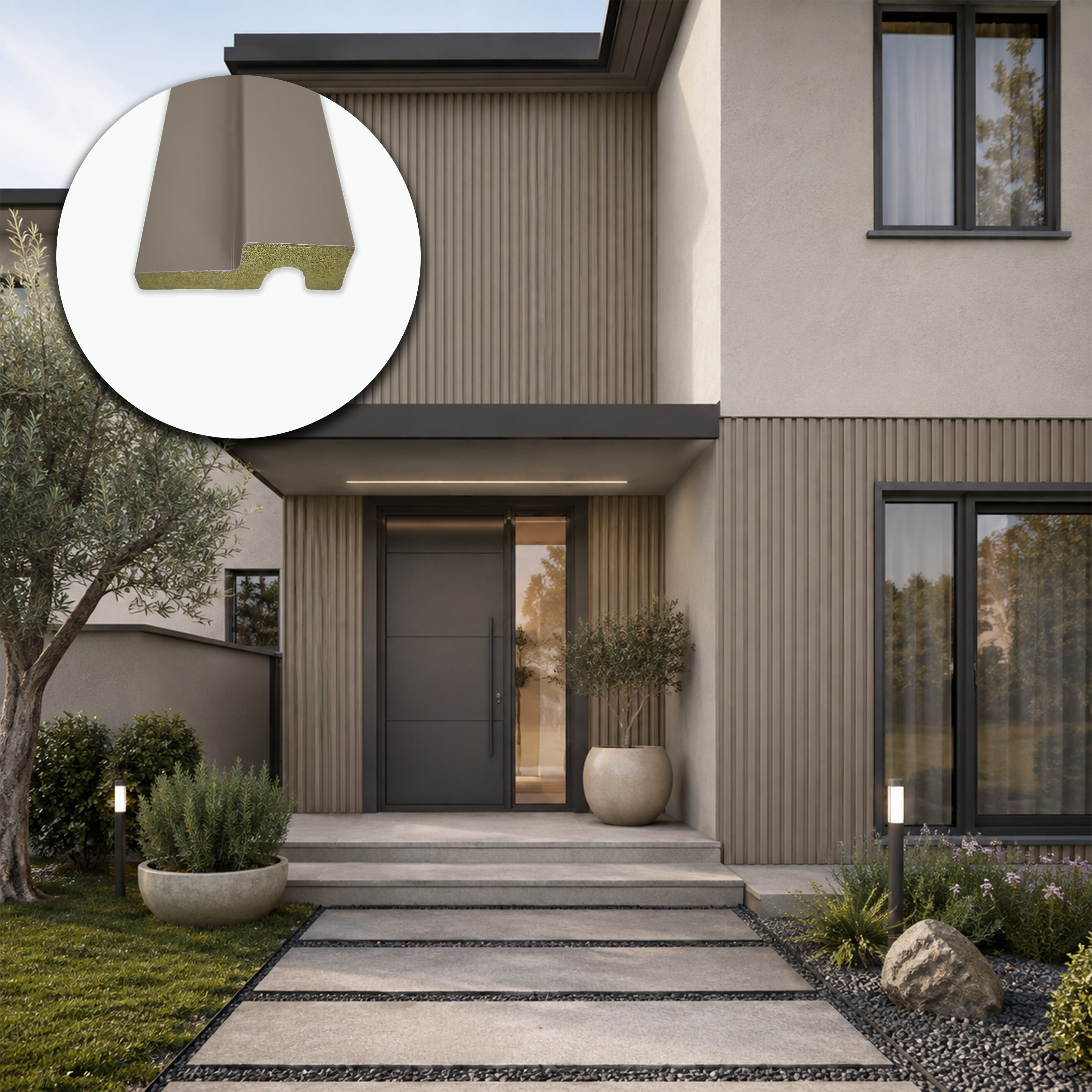 Profilo di Chiusura per Listellato Esterno in Polimero HPS 63x21x2800 mm – DECOREST EXTREME JH1064