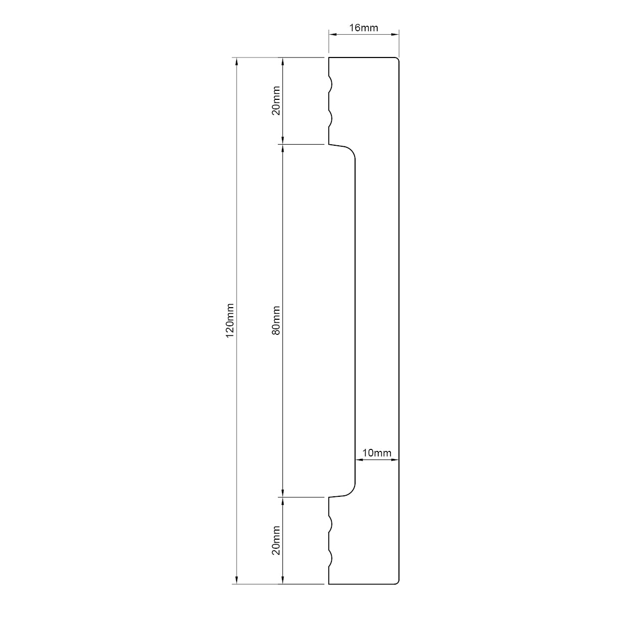 Cornice per Esterno in Polimero HPS 120x16x2500 mm – DECOREST EXTREME ARD JH16