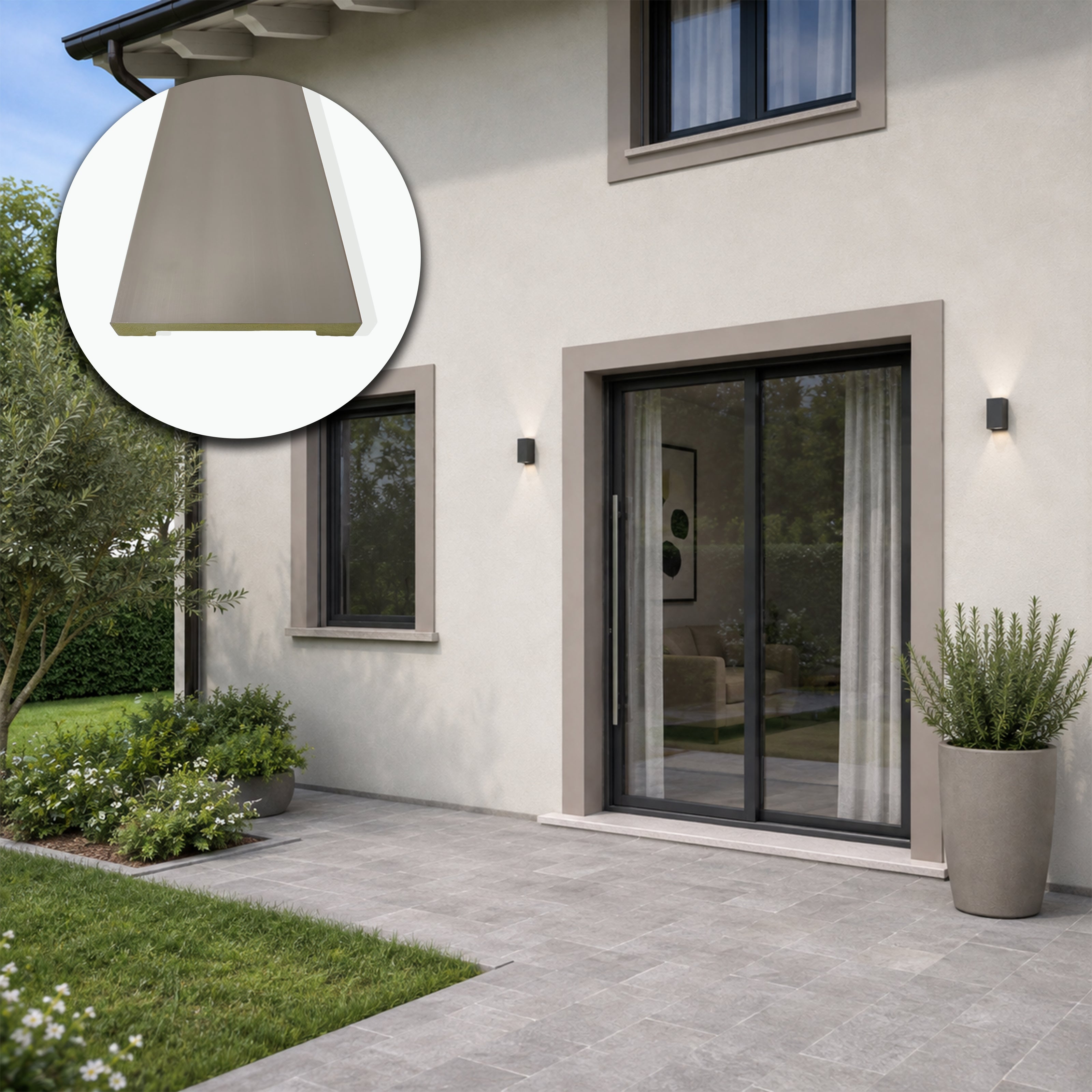 Cornice per Esterno in Polimero HPS 120x16x2500 mm – DECOREST EXTREME ARD JH16