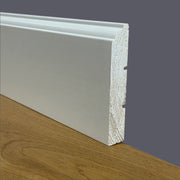 100 metri lineari di Battiscopa PREMIUM in legno MASSELLO mod.FIRENZE 91x15 laccato bianco Eternal Parquet