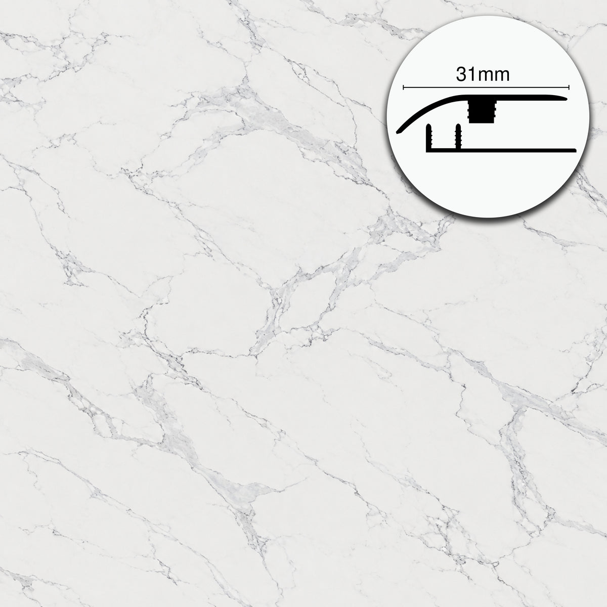 Profilo di Giunzione per Pavimenti SPC TAAC! in Alluminio Piatto o a Discesa 900 mm – Varie Colorazioni