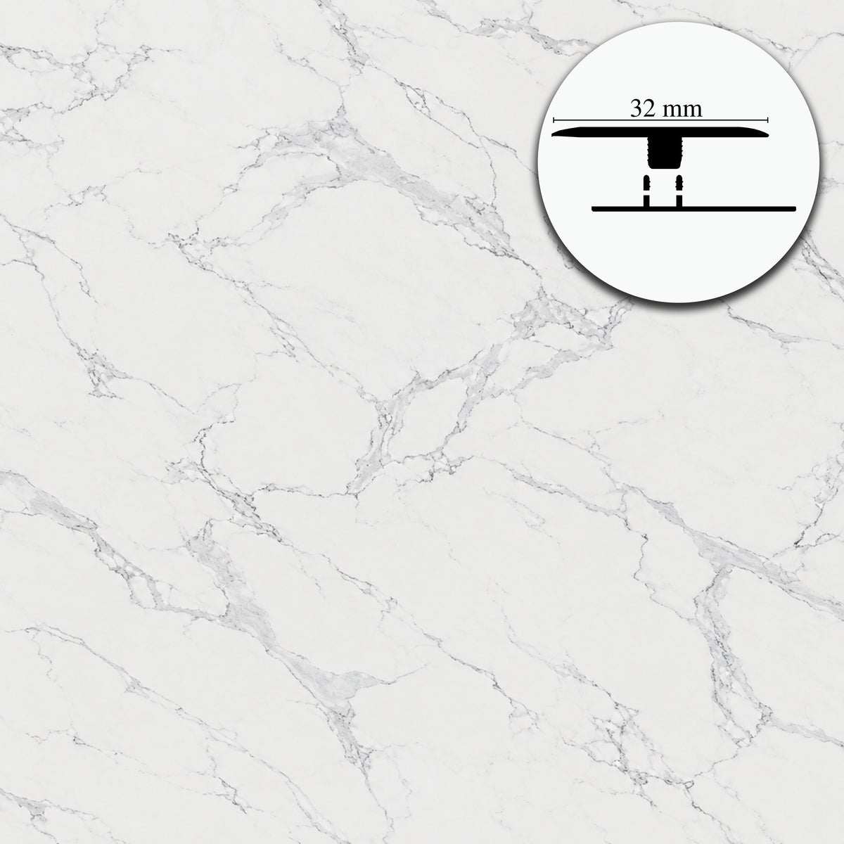 Profilo di Giunzione per Pavimenti SPC TAAC! in Alluminio Piatto o a Discesa 900 mm – Varie Colorazioni