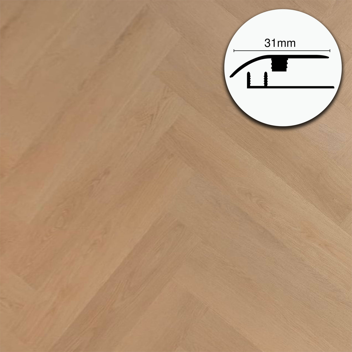 Profilo di Giunzione per Pavimenti SPC TAAC! in Alluminio Piatto o a Discesa 900 mm – Varie Colorazioni