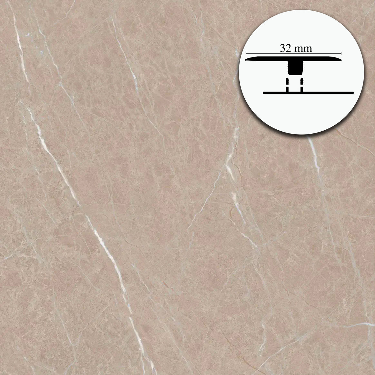 Profilo di Giunzione per Pavimenti SPC TAAC! in Alluminio Piatto o a Discesa 900 mm – Varie Colorazioni