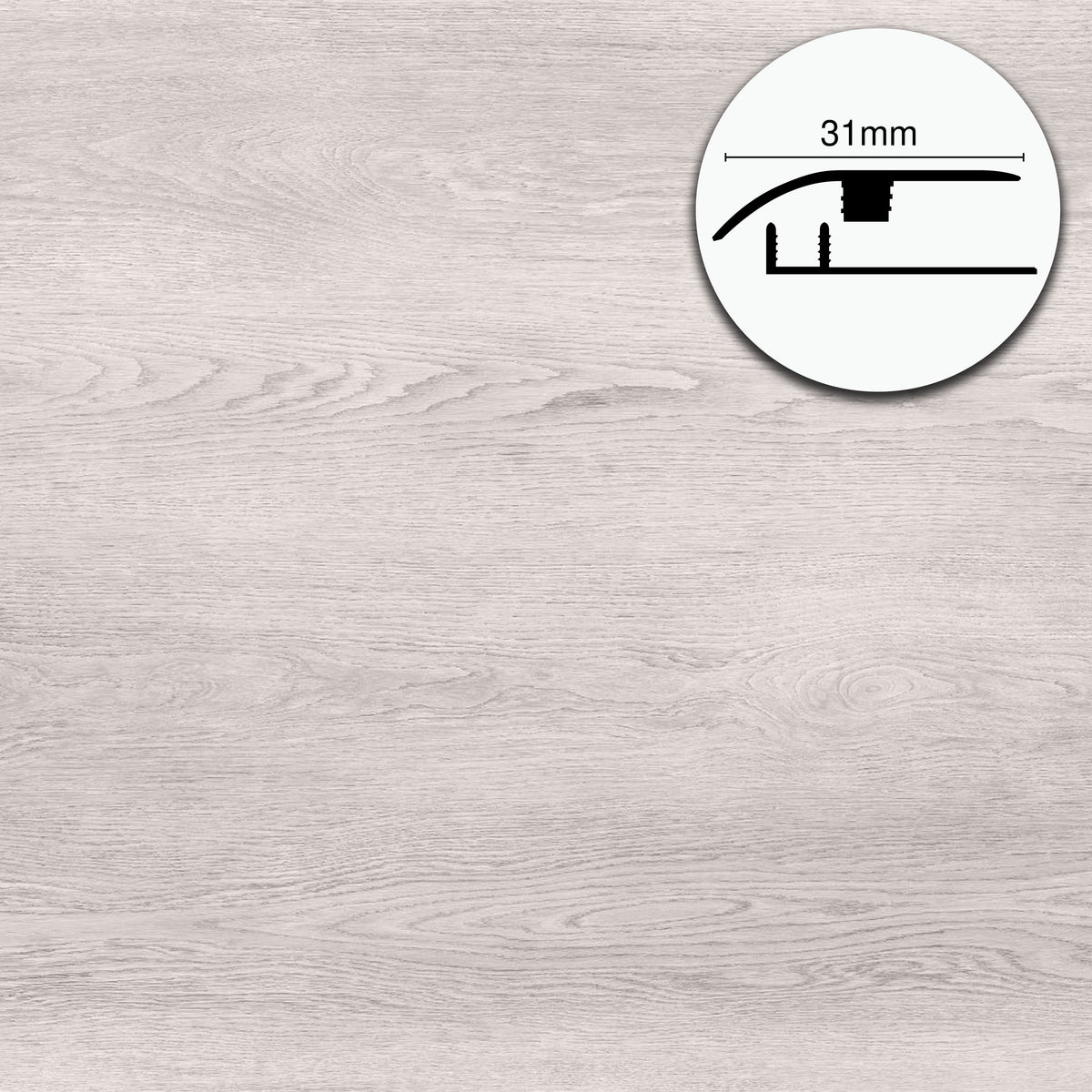 Profilo di Giunzione per Pavimenti SPC TAAC! in Alluminio Piatto o a Discesa 900 mm – Varie Colorazioni