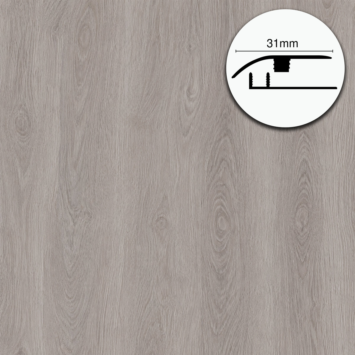Profilo di Giunzione per Pavimenti SPC TAAC! in Alluminio Piatto o a Discesa 900 mm – Varie Colorazioni