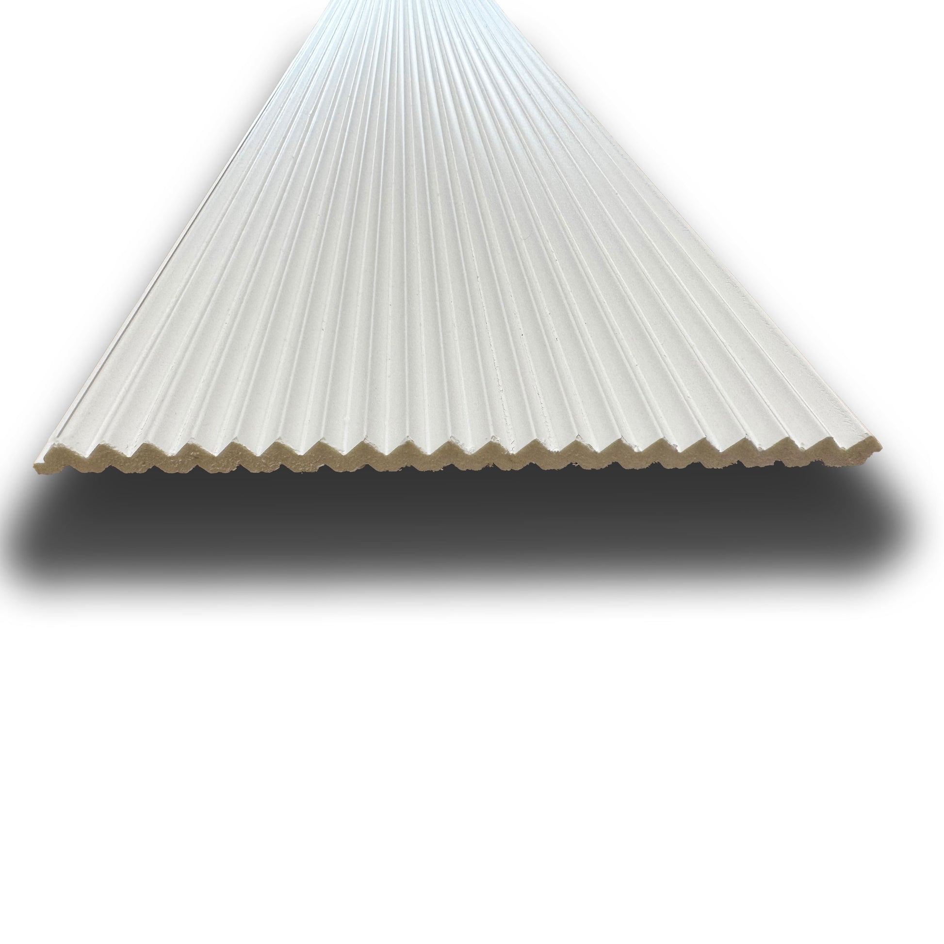 €4,99ml - Asta intera 10x200x2900mm di Rivestimento Parete Boiserie mod.PEAK cannettato Lamelli in Polimeri bianco - Eternal Parquet