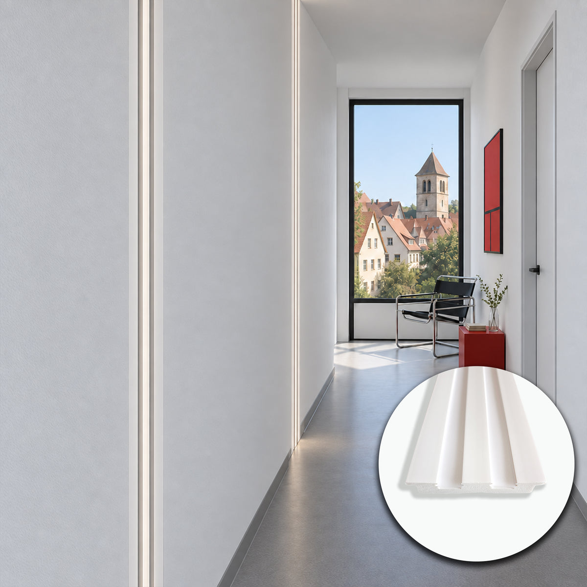 Profilo LED da Incasso per Cartongesso in Polimero 17x110x2700 mm – JX236 – Venduto al Metro Lineare