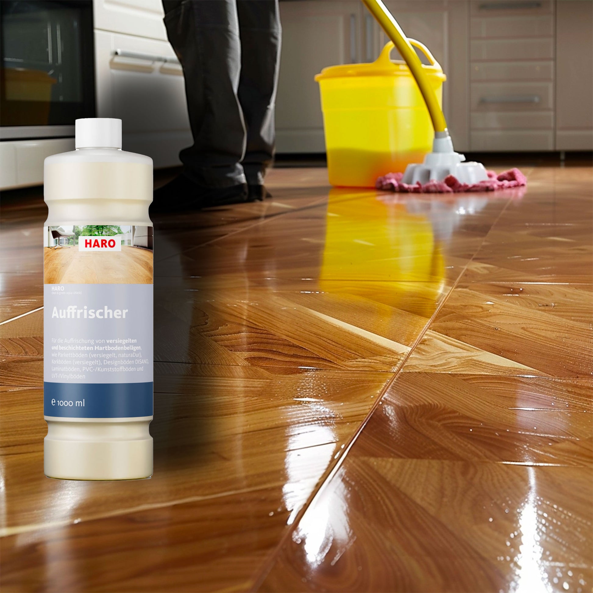 HARO Clean & Green - REFRESHER Acqua Shield Trattamento di bellezza Ravvivante per pavimenti in legno verniciati Haro