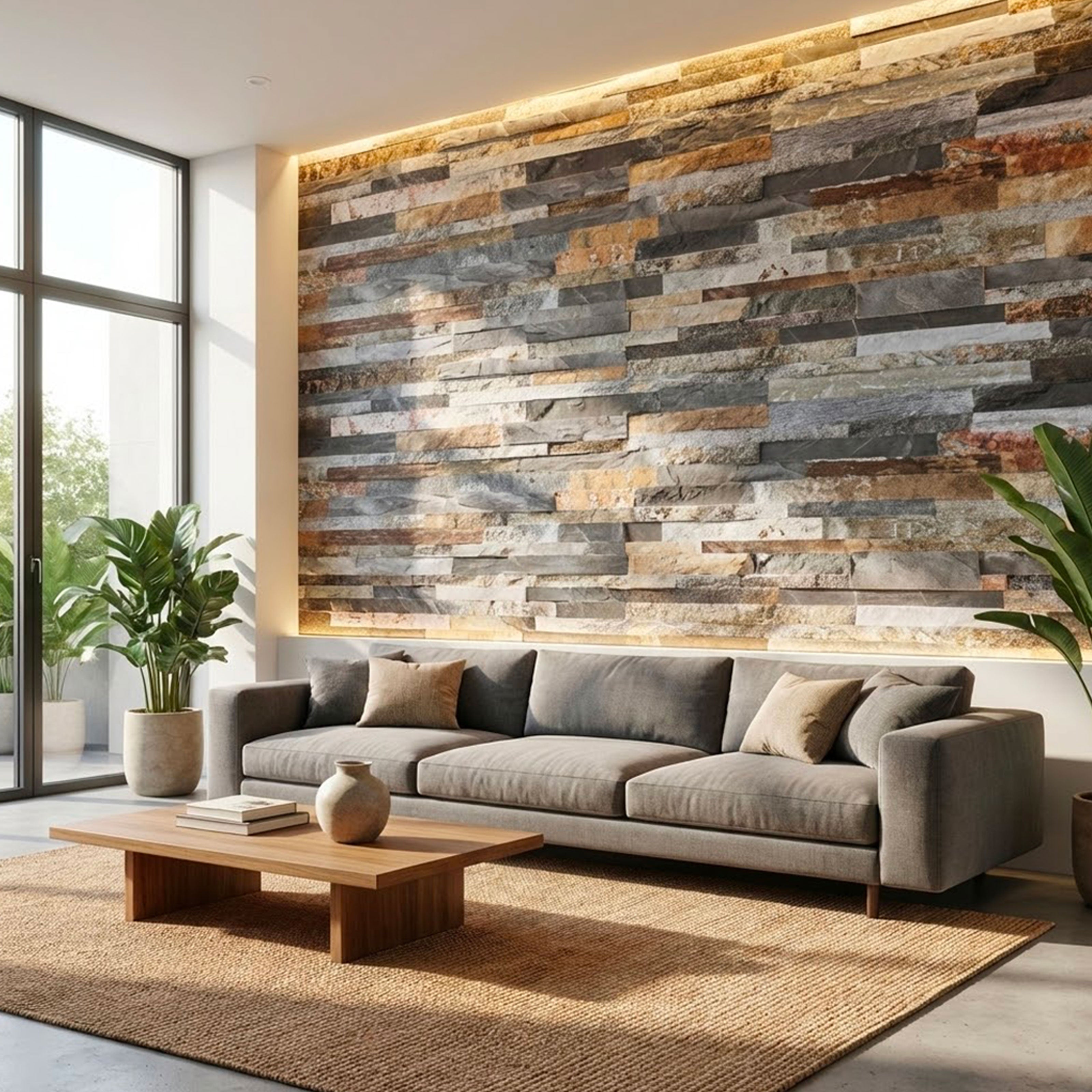 CAPPOTTO esterno - interno isolante in STYROFOAM 3D sp.2cm (120x30cm) con sabbiatura e malta Pietra mista