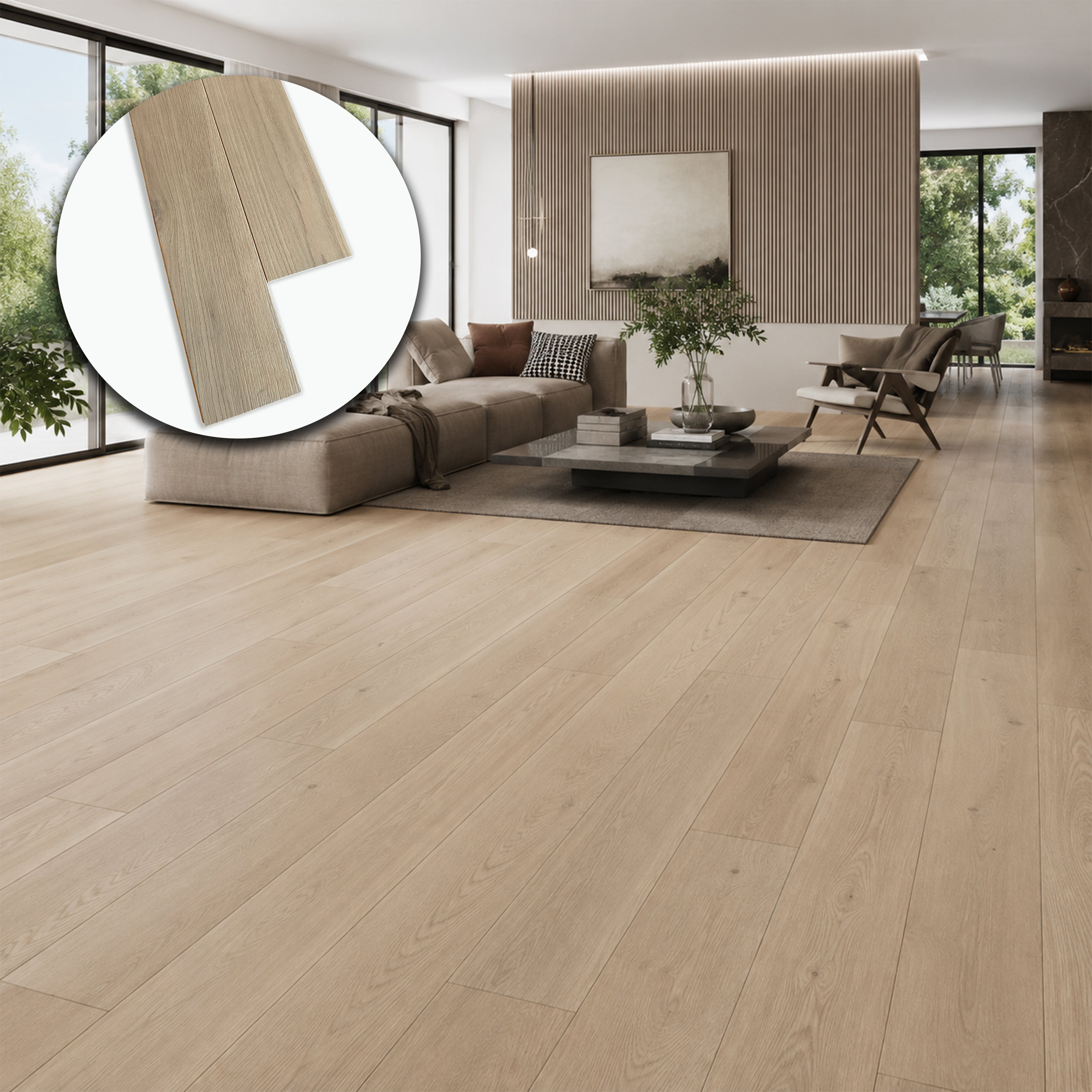 €32,99mq * STOCK GARBELOTTO * Lotto da 38mq di listone prefinito verniciato ZERO GLOSS spazzolato ROVERE GOLD BISELLATO 4 LATI 10x150x1000/1500 (3mm nobile)