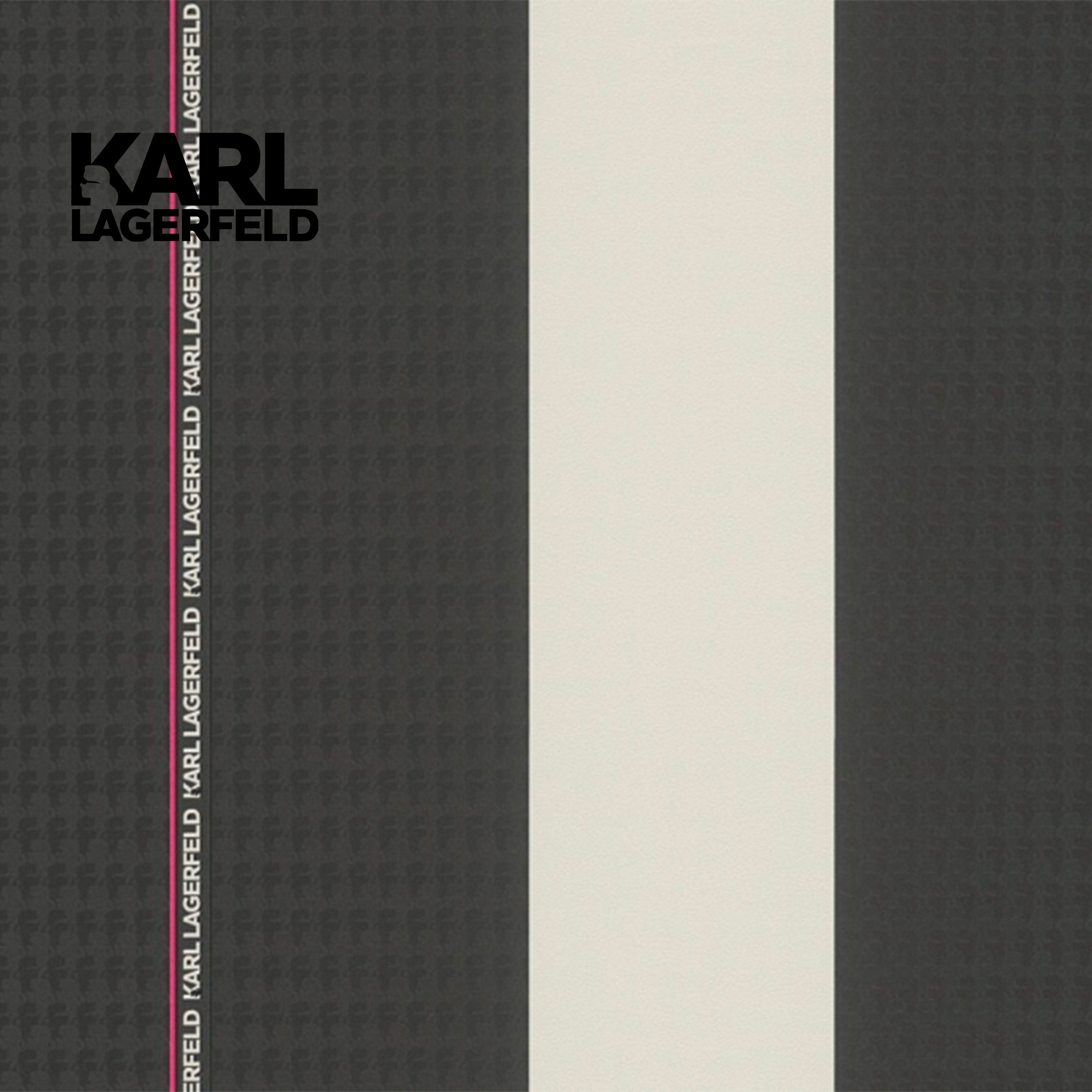 5,32mq Rotolo Carta da Parati griffata KARL LAGERFELD in TNT a rilievo multigloss PREMIUM 10,05x0,53mt cod. 37848-2 - Eternal Parquet