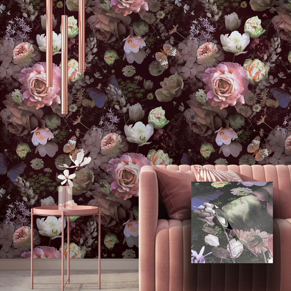 Wall Paper Module 159x270cm non-woven wallpaper panel with continuous connectable module ...